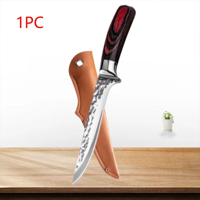 Hand-Forged Steel Kitchen Knives Professional Boning Knife Fillet Knife for Fish Meat Deboning Butcher Cleaver Cooking Tools