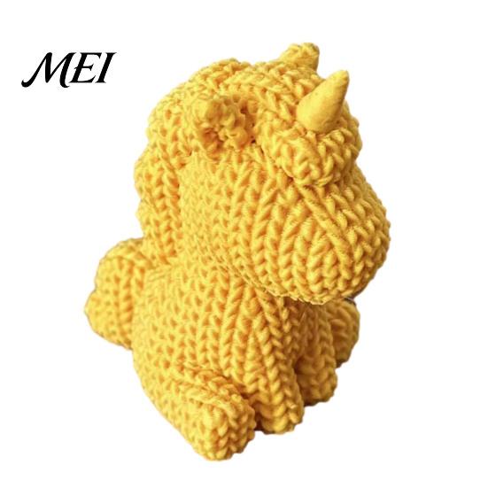 Compact Desktop Figurines 3D Printed Unicorn Figurine with Knitted Texture, Cute Modern Storage Rack Accents Animal Statue, Creative Ornament for Home