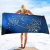 12 Constellations Beach Towel Microfiber Sand Free Mysterious Galaxy Bath Towel Quick Dry Swimming Pool Spa Travel Sport Towels
