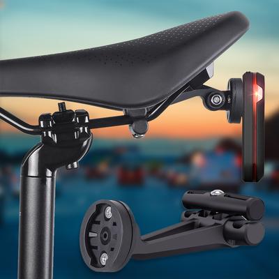 Bicycle Saddle Rail Rear Light Bracket Seatpost Mount Bicycle Tail Light Saddle Support for Garmin Varia Radar/Action Camera