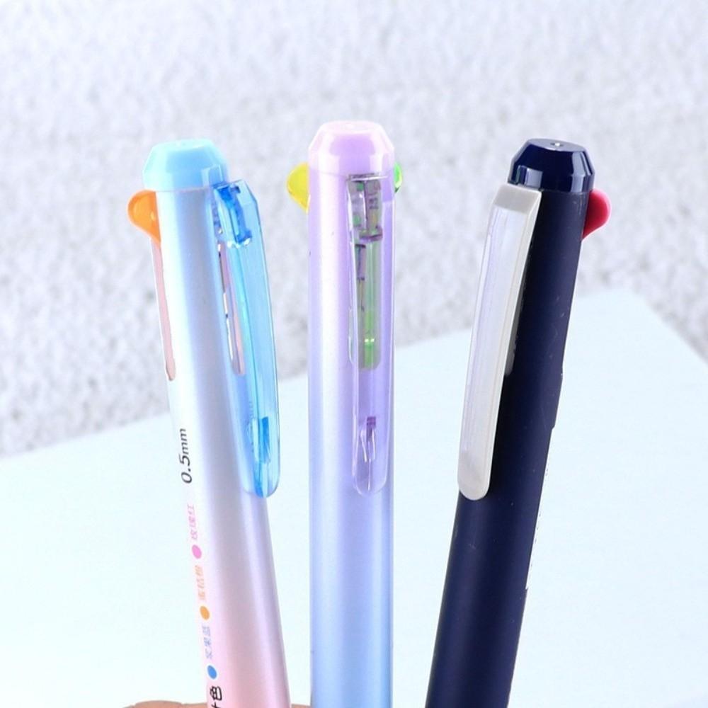 6 Stück 0,5 mm Mehrfarbiger Stift 3-in-1 Kugelschreiber Tragbare Krankenpflegestifte für den Studentengebrauch