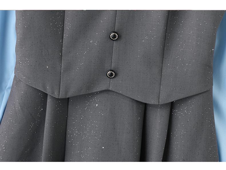 Set Rochie Damă cu Mânecă Lungă și Vestă Primăvara 2025 - NY2557