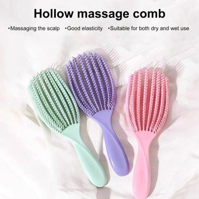 Women Fluffy Hair Brush Portable Anti-static Vented Hair Paddle Brush Scalp Massage Hair Voluming Styling Detangling Comb