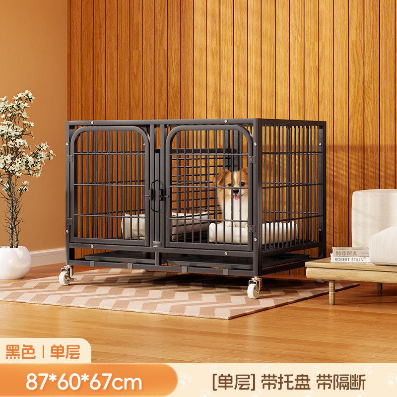 Dog Breeding Cage Large Medium Small Dog Crate With Partition Toilet Tray Pet Shop Maternity Cage Multifunctional Cage