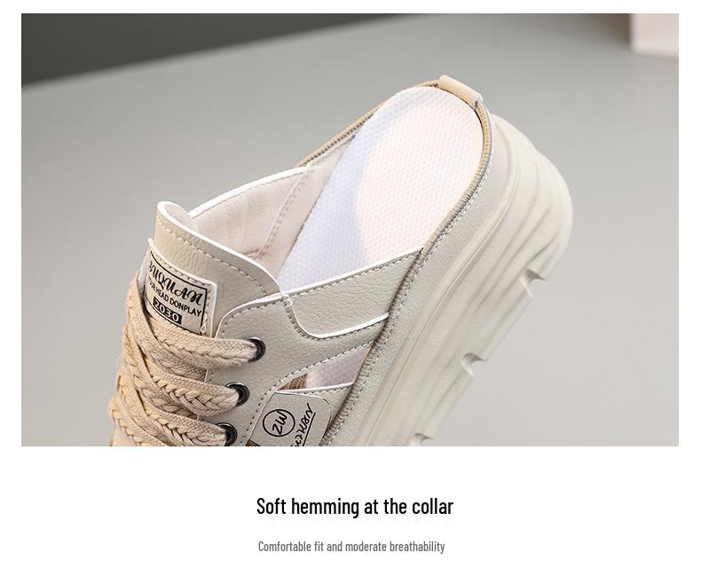 W3610 Breathable Women's Knit Sandals - 2024 Summer, Hollow Out, Thick Sole, Plus Size, Inner Heel Lift, Casual Fashion.