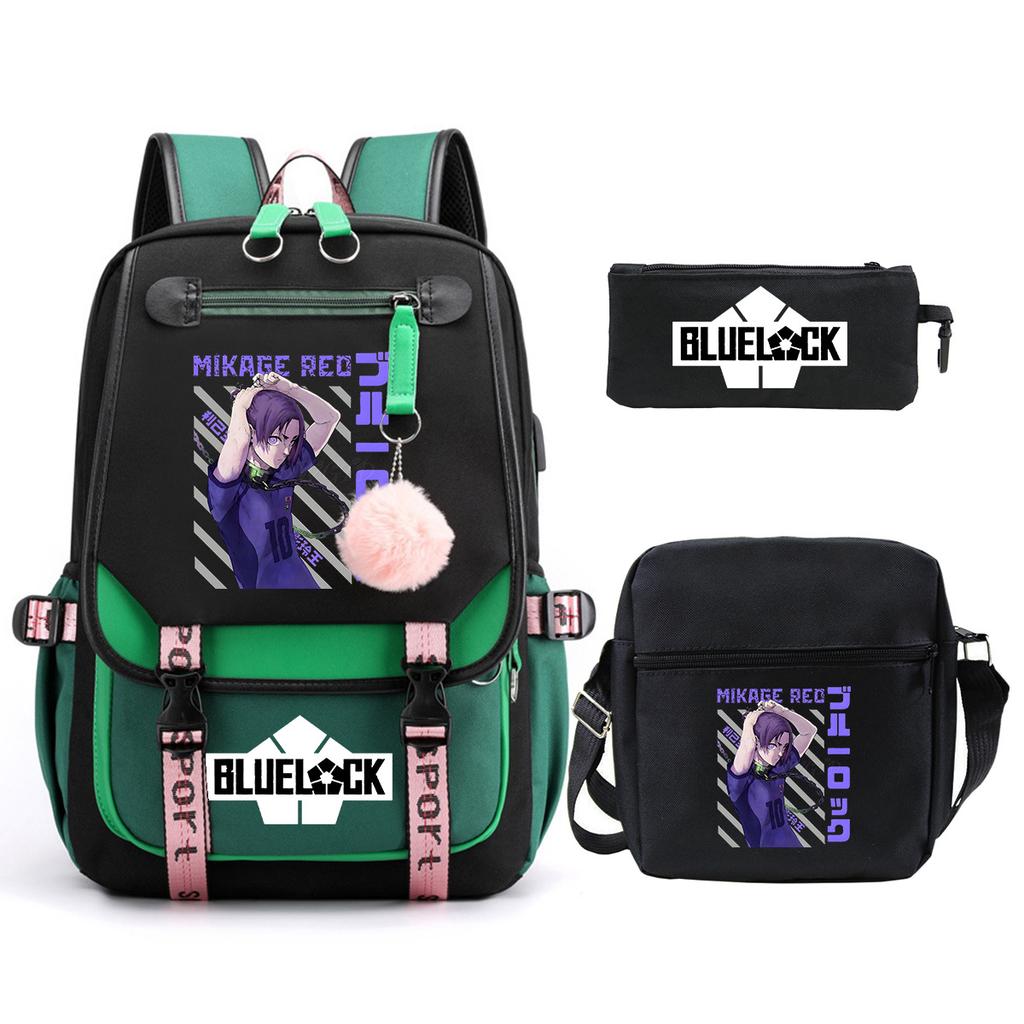 Peripheral Printing Children'S Backpack Set Leisure Student Schoolbag Pencil Bag Shoulder Bag