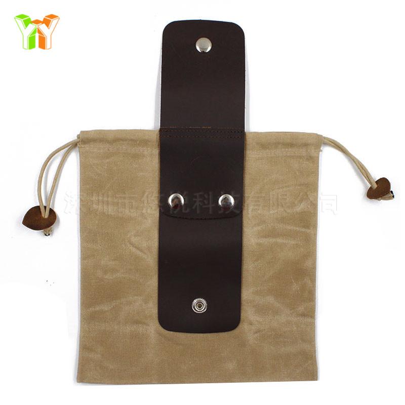 

In-Stock Foldable Jungle Berry Picking and Foraging Waxed Canvas Bag 21x23.5 cm коричневый