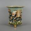 Used Orchid Pot | Medium Round 23.5cm | Decorative Dragon Design Ceramic Planter Multi Color 