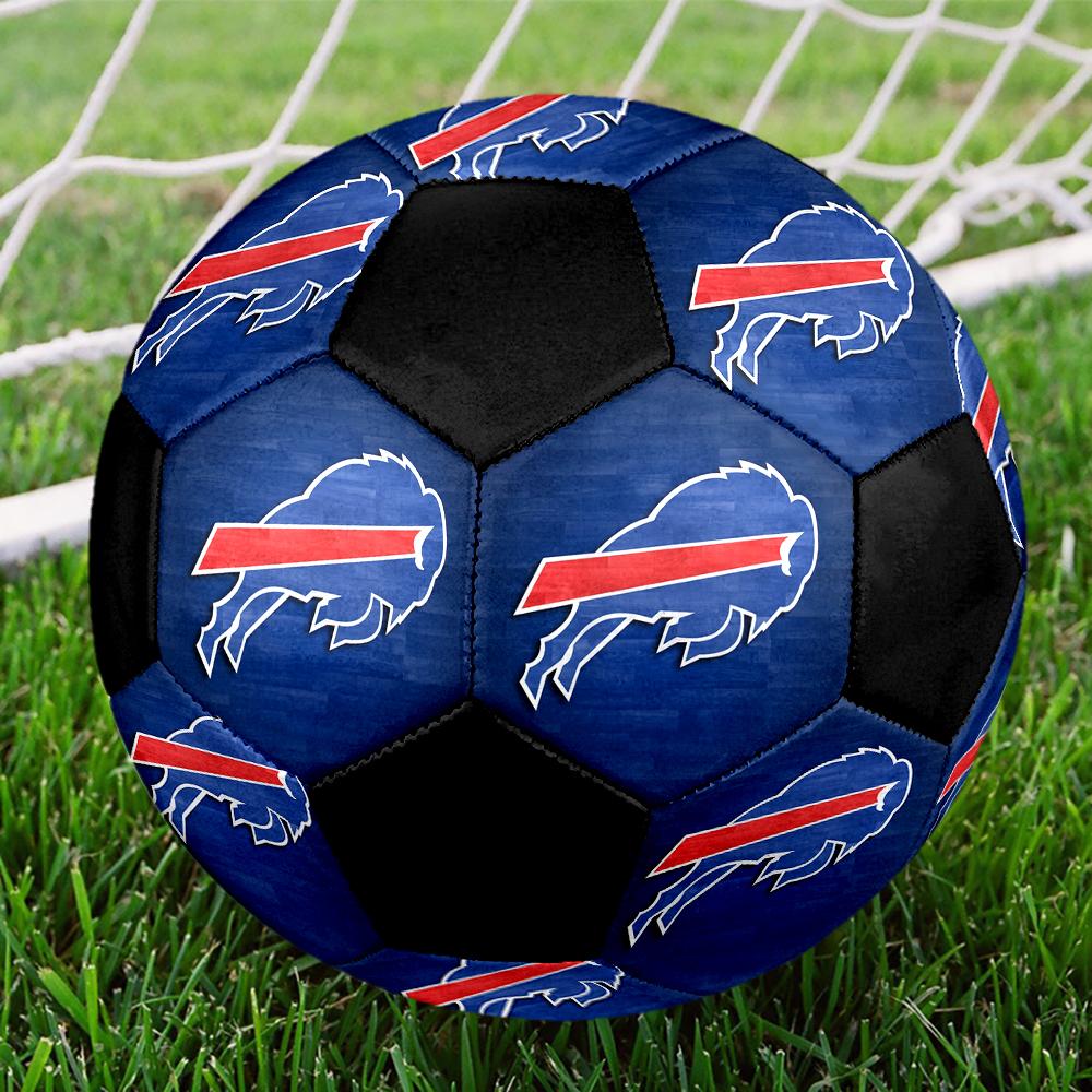 SIZE 5 Buffalo Bills Soccer Ball Colorful All Ages Machine Stitched PVC Competition Ready Durable High-Bounce
