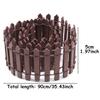 90cm Miniature Wooden Pointed Picket Fence Mini Creative Ornaments for Horticultural Gardens Garden Fence for Crafts DIY Model