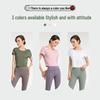 Damen Schnelltrocknendes Kurzarm Yoga- & Lauf-Top