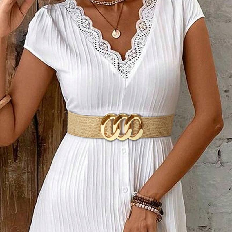 Stretchable Waist Belt Flexible Buckles Waistband For Women Wedding Daily Wear Or Formal Occasion Dress Corset Belt