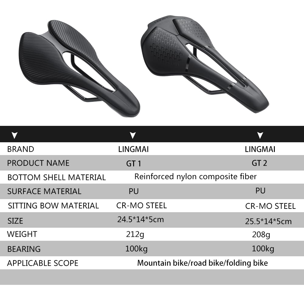 Bicycle Ergonomic Saddle, Design, Breathable, Anti-slip