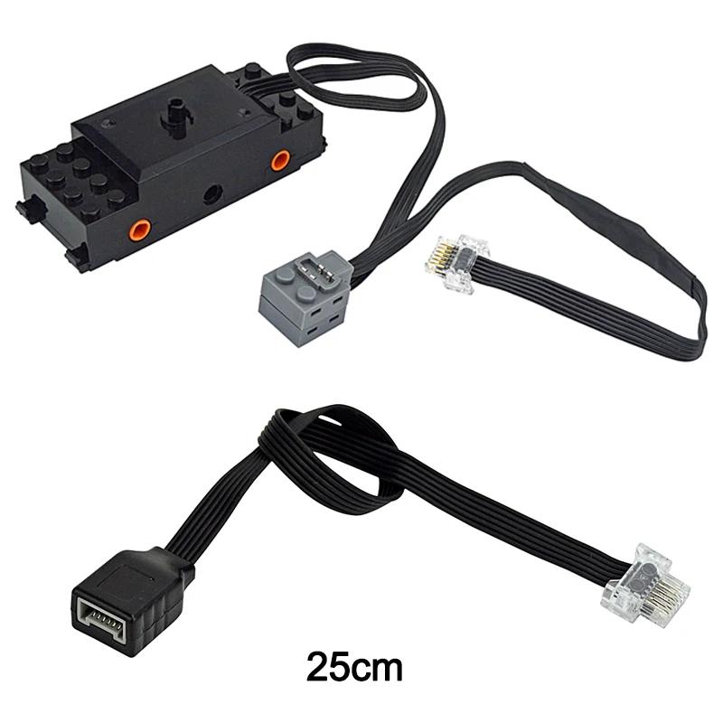 Wucifang Bags Unisex The Wedo 2.0 Crystal Connector Cable Ideal For 9686 Building Blocks Do-It-Yourself Electri Power Parts Functions 25Cm Playthings