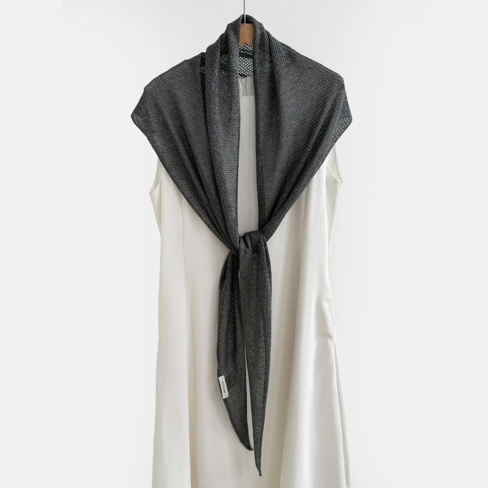 Solid Color Mesh Shawl 190×60cm Air-Conditioning Shawl  Spring Summer for Women