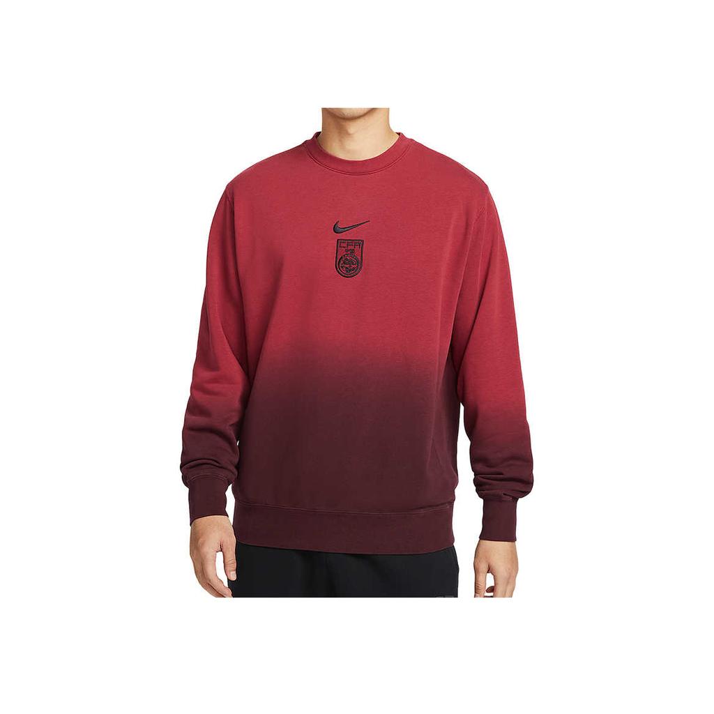Nike China National Team Football Crew Neck Sweatshirt Men sweatshirt Deep-Team-Red Night-Brown Black FJ7265-613
