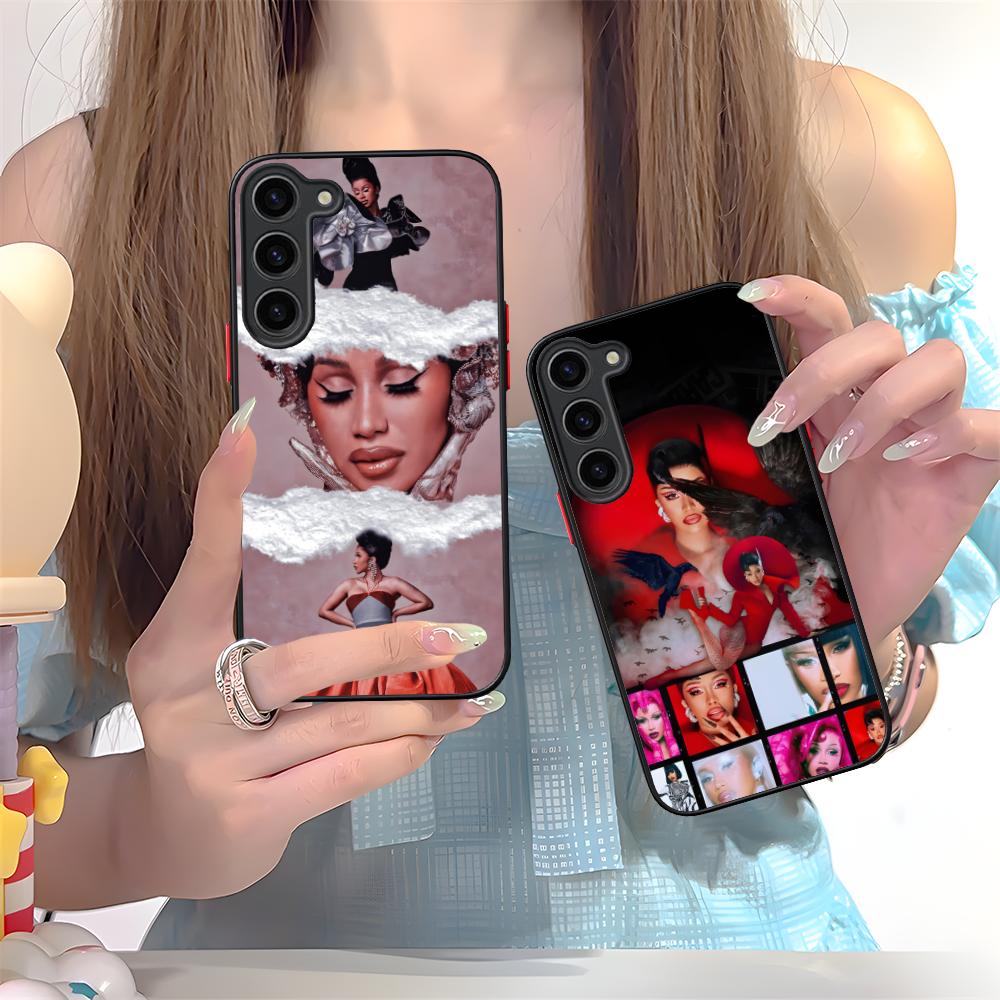 Cardi B Silicone Mobile Phone Case for Samsung Galaxy S26 S25 S24 S23 S22 S21 Plus FE Ultra Colorful Cover
