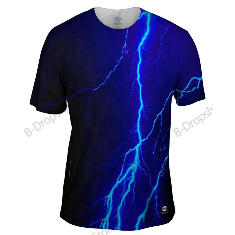 

New Optical Illusion Lightning 3D Printed T-shirt Men Women Fashion Hip Hop Short Sleeve 6XL
