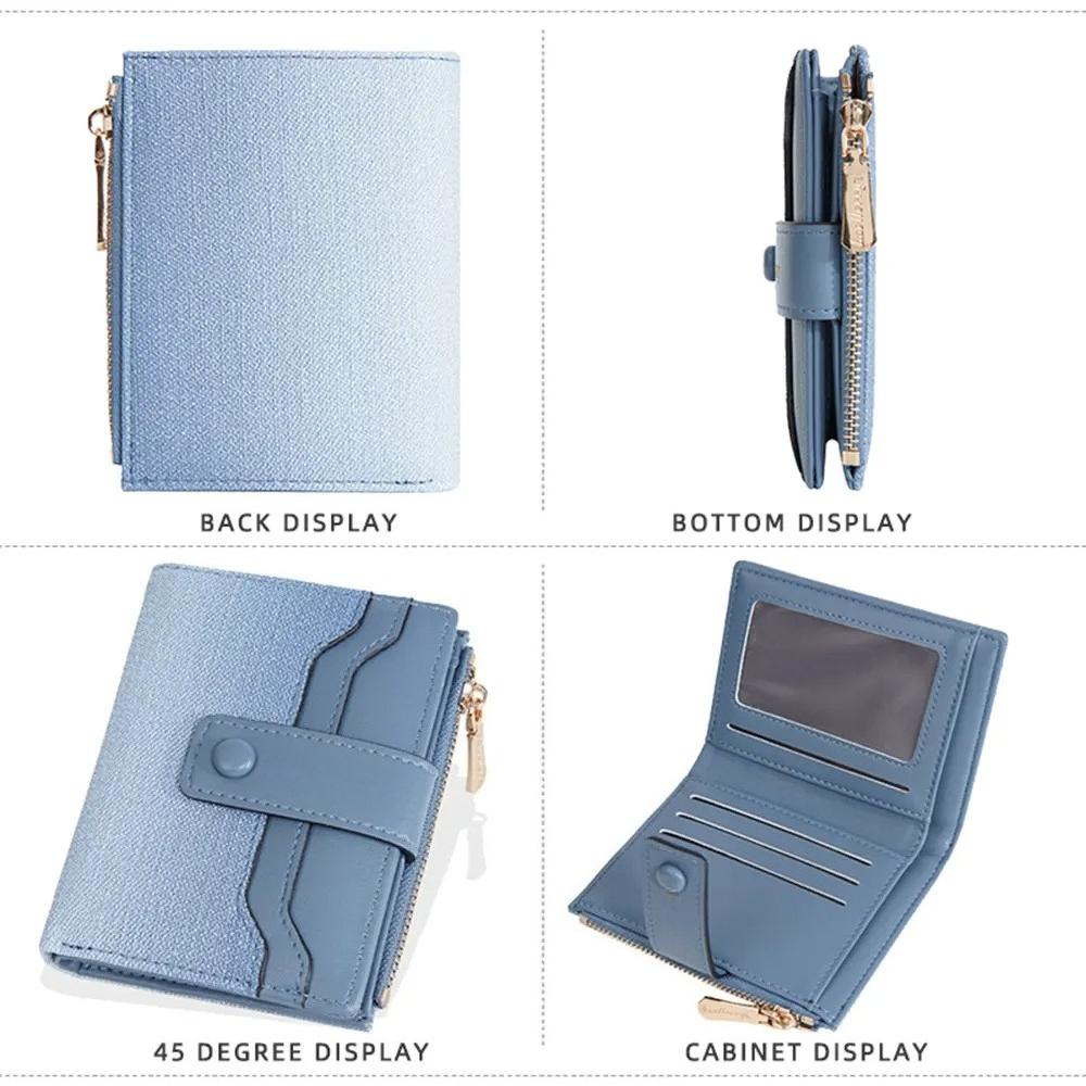 Women Short Wallet Coin Pocket Zipper Purse Credit Card Holder Money Clips
