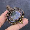 Natural Russian Charoite Handmade Copper Wire Wrap Jewelry Pendant 2.24" q2R79