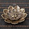1pc Portable Alloy Incense Stick Holder with Lotus Design, Zen Meditation Incense Burner for Home Decor (Without Incense)