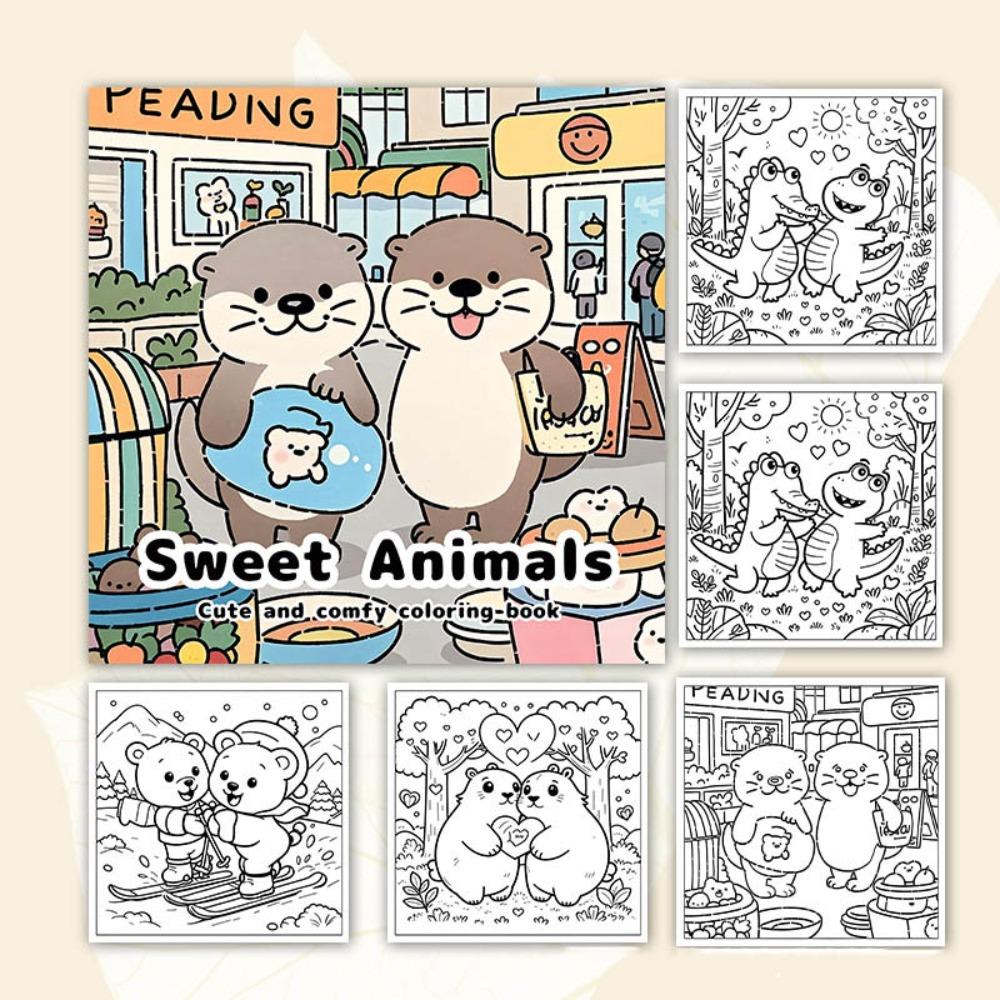 

24 листа обучающая раскраска мультяшные каракули книга для взрослых и подростков B