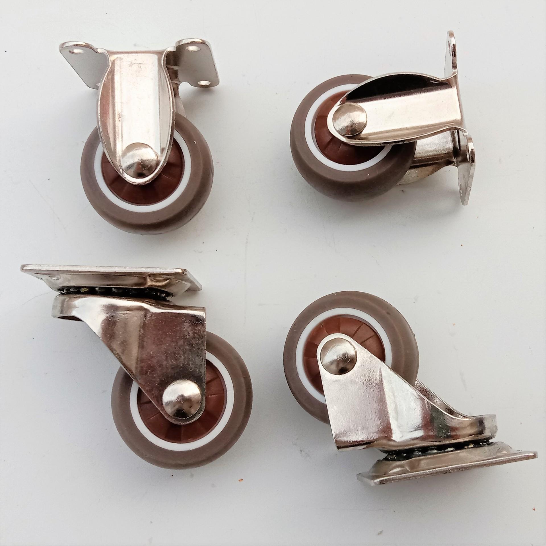 

Odorless Gray Silent Universal Furniture Caster Wheel 1.5-inch Lightweight Silent Wheel Fixed