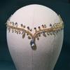 Bridal Rhinestone Handmade Soft Headband Forehead Chain Hair Accessory