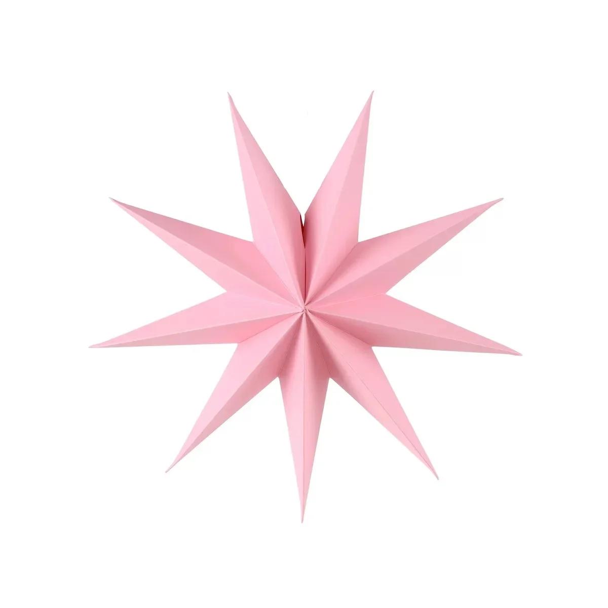

5Pcs 30cm Hanging Paper Stars Paper Flower Crafts for Wedding Kids Birthday Party DIY Decorations Christmas Home Decor Baby Shower рожевий
