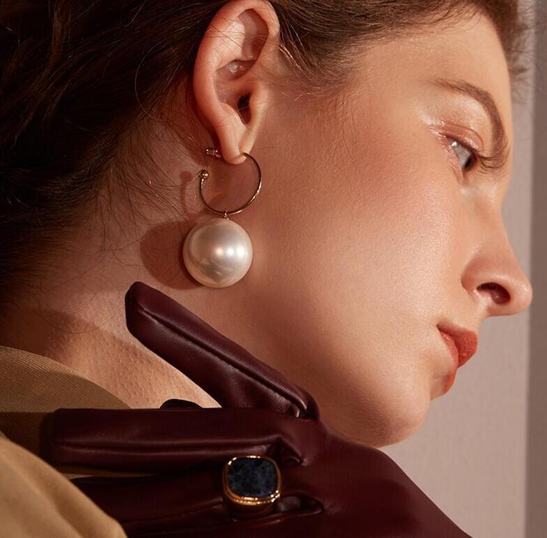 Boucles d'oreilles pendantes en perles: Boucles d'oreilles pendantes coréennes chics, polyvalentes et minimalistes pour femmes