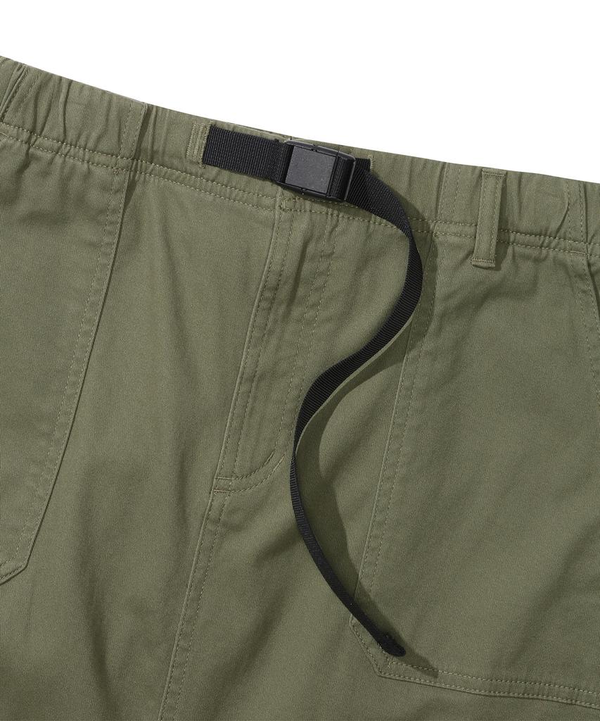 Columbia University M-Label Belted Peach Cotton Long Skirt Khaki
