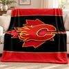 Calgary Flames Blanket Flannel Blanket Soft Cozy Plush Throw for Sofa Bed Lightweight Home Decoration Outdoor Camping