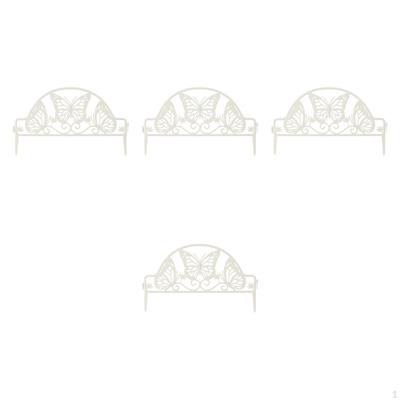 4x Decorative Garden Fences Picket Fence Wedding Prop Pet Border Animal Barrier for Dogs