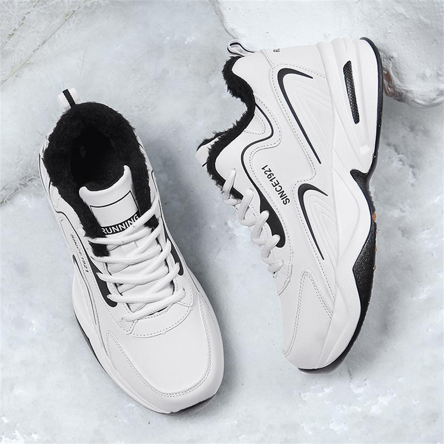 Pánské tenisky vulkanizovat Vzduchový polštář je protiskluzový voděodolný Zimní sportovní obuv pro muže běžecká obuv Teplé bavlněné boty s