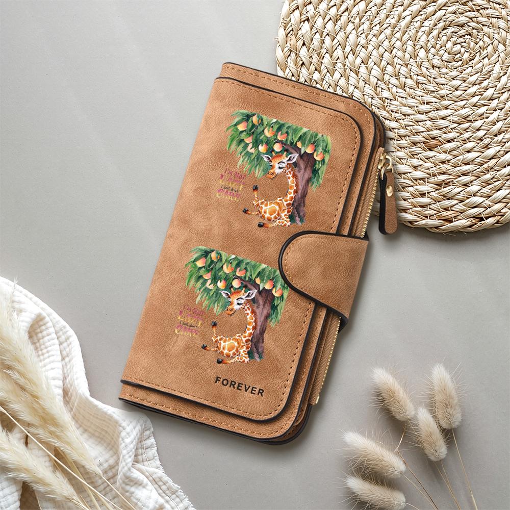 Cute Giraffe Printed Long Wallet