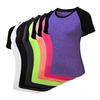 Frauen Oansatz Quick Dry Fitness Lauf T-shirts Sommer Frühling Outdoor Sport Elastische Kleidung