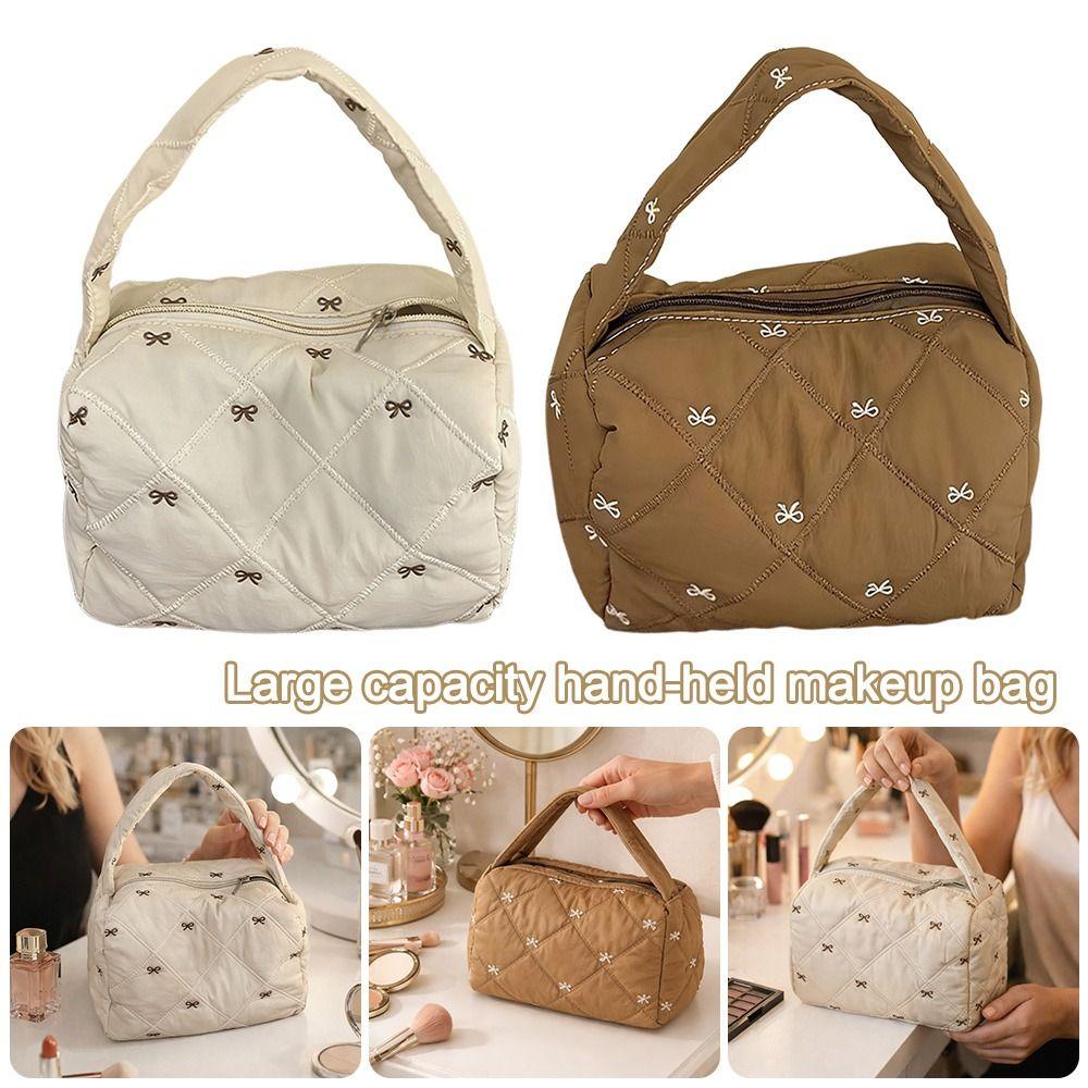 New Bowknot Makeup Bag Zipper Waterproof Cosmetic Bag Large Capacity Toiletry Pouch Women