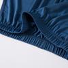 Pantaloncini da pigiama da uomo Pantaloncini da homewear Vita elastica pieghettata Gamba larga Pantaloncini casual larghi e morbidi traspiranti con cavallo profondo e lunghezza al ginocchio