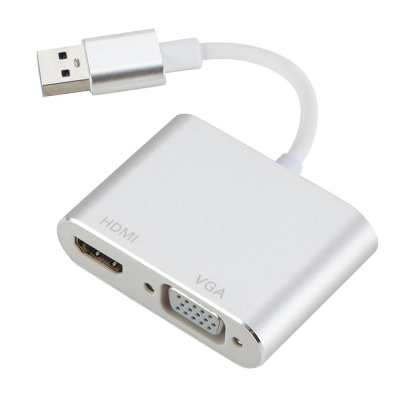 

Аудио-видео конвертер USB3.0 в HDMI VGA Ноутбук Видео для монитора Проектор ТВ HD