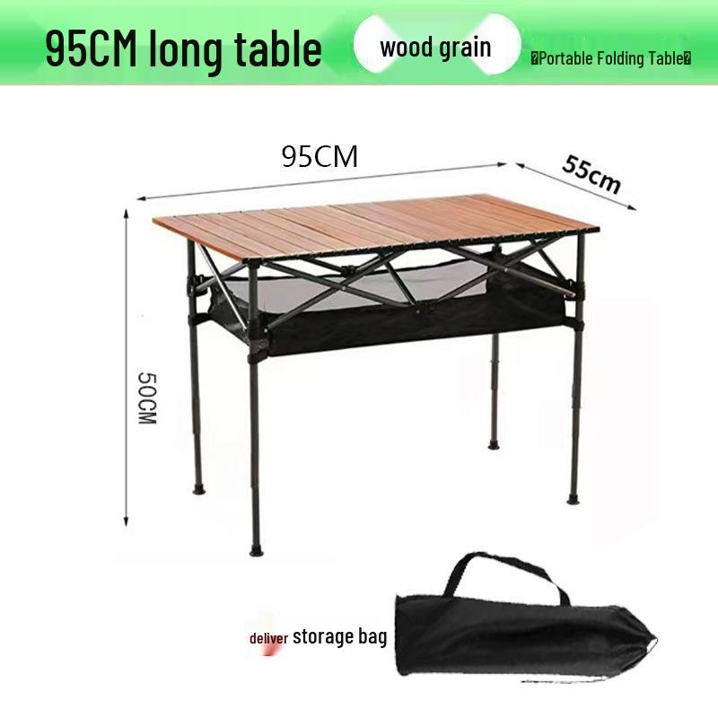 Durable Portable Metal Folding Camping Table for Outdoor, Night Market, Car-Mounted, and Barbecue Use