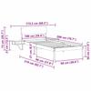 White Bed Frame with Headboard 100 x 200 cm Solid Pine Wood