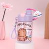 Large Capacity Capybara Water Bottle TPR 600ML Double Drinking Cup Cartoon Children Cup  Kids