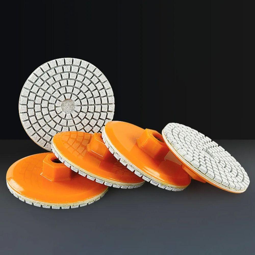 4 Inch Grinding Discs Wet Dry Hook and Loop Long Lasting Use Diamond Polishing Pads  Granite Stone