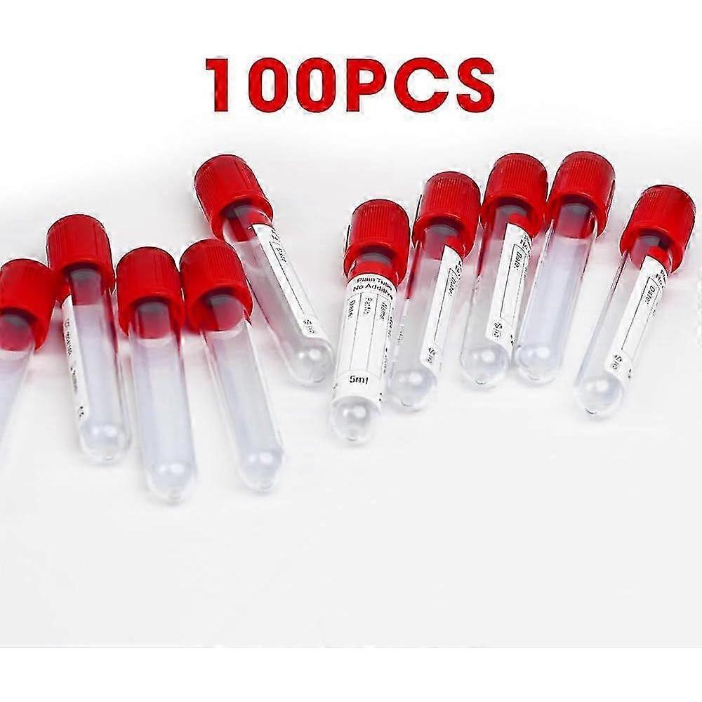 2025 Blood Collection Tubes, 3/5/10ml, 100 Pieces, Disposable, Without Additives, 10ml