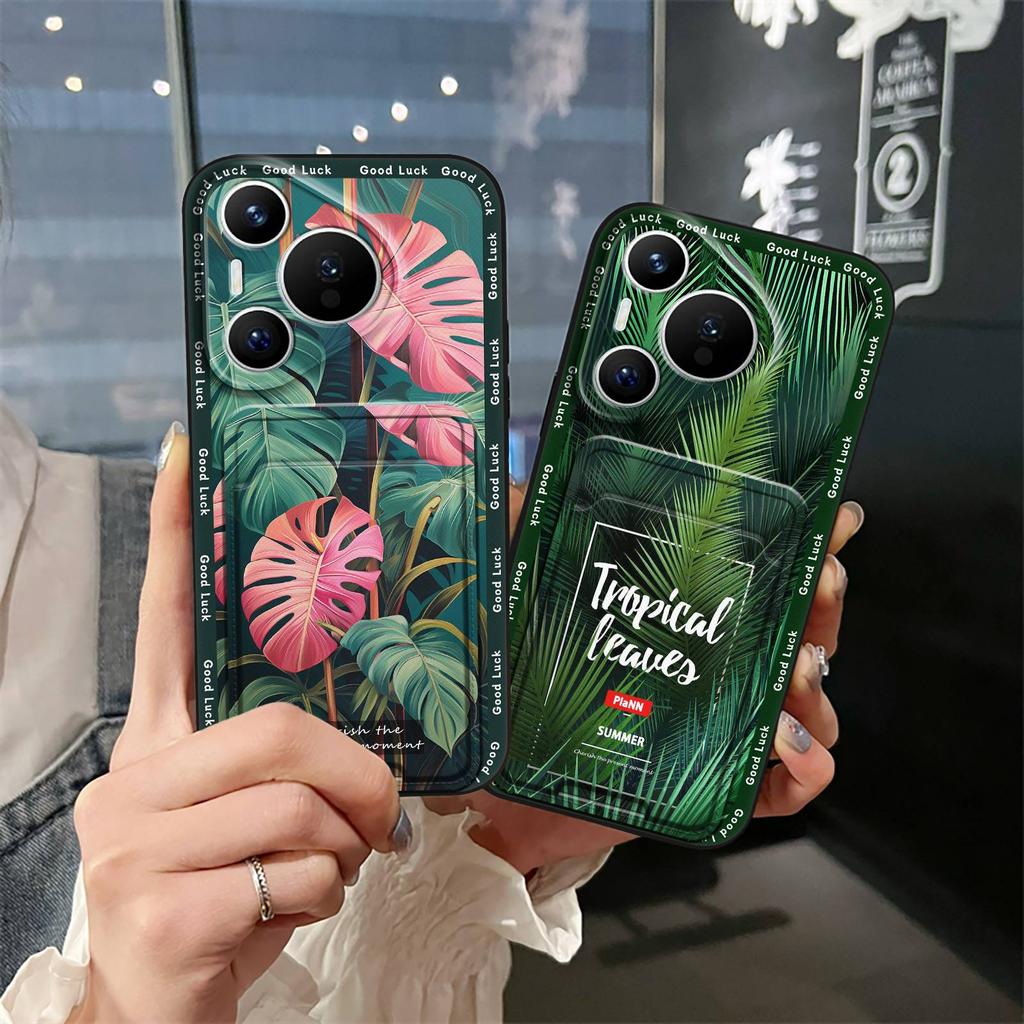 Waterproof Silicone Phone Case For Huawei P70 Pro/Pura 70 Pro+ Fashion Design Full Wrap Soft Case Card Slot Durable Cute