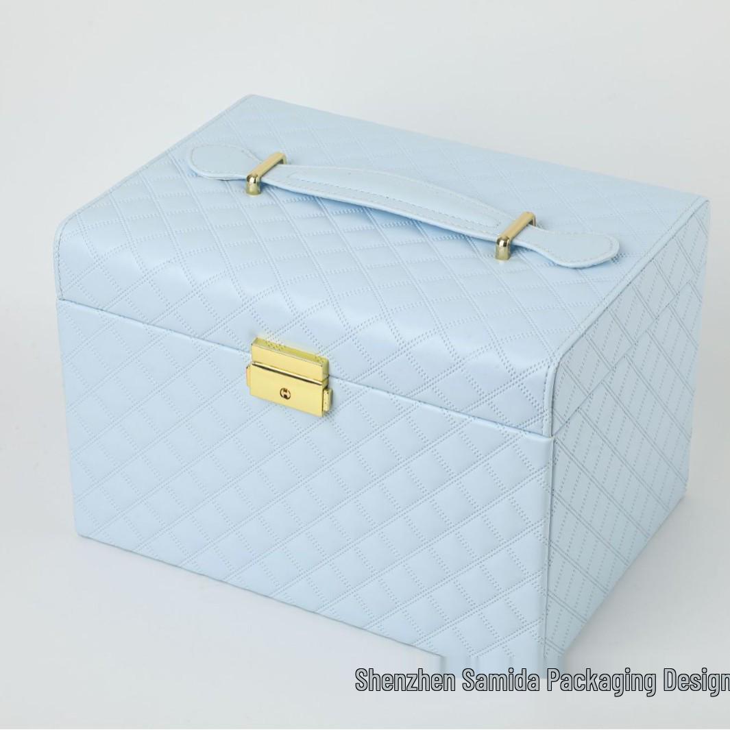 

Елегантна коробка для зберігання прикрас: Портативний з великою місткістю для сережок, помад, намист і каблучок.