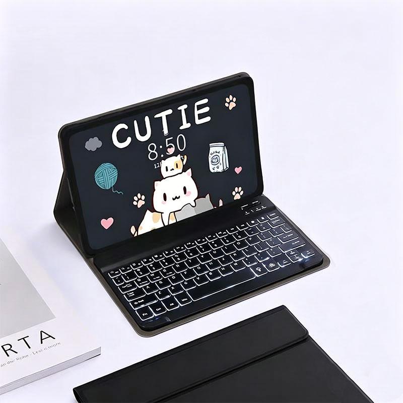 Huawei Honor X9/X8 Pro Tablet Case with Seven-Color Backlit Bluetooth Keyboard and 11.5" TPU Protective Cover