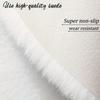1pcs Faux Rabbit Fur Polyester Rug Irregular Woven Machine Washable Carpet for Living Room Bedroom Study Solid Color Floor Mat