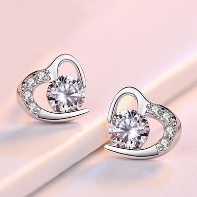 Heart Earrings for Women, Japanese and Korean Trendy Students, Love Heart-shaped Earrings