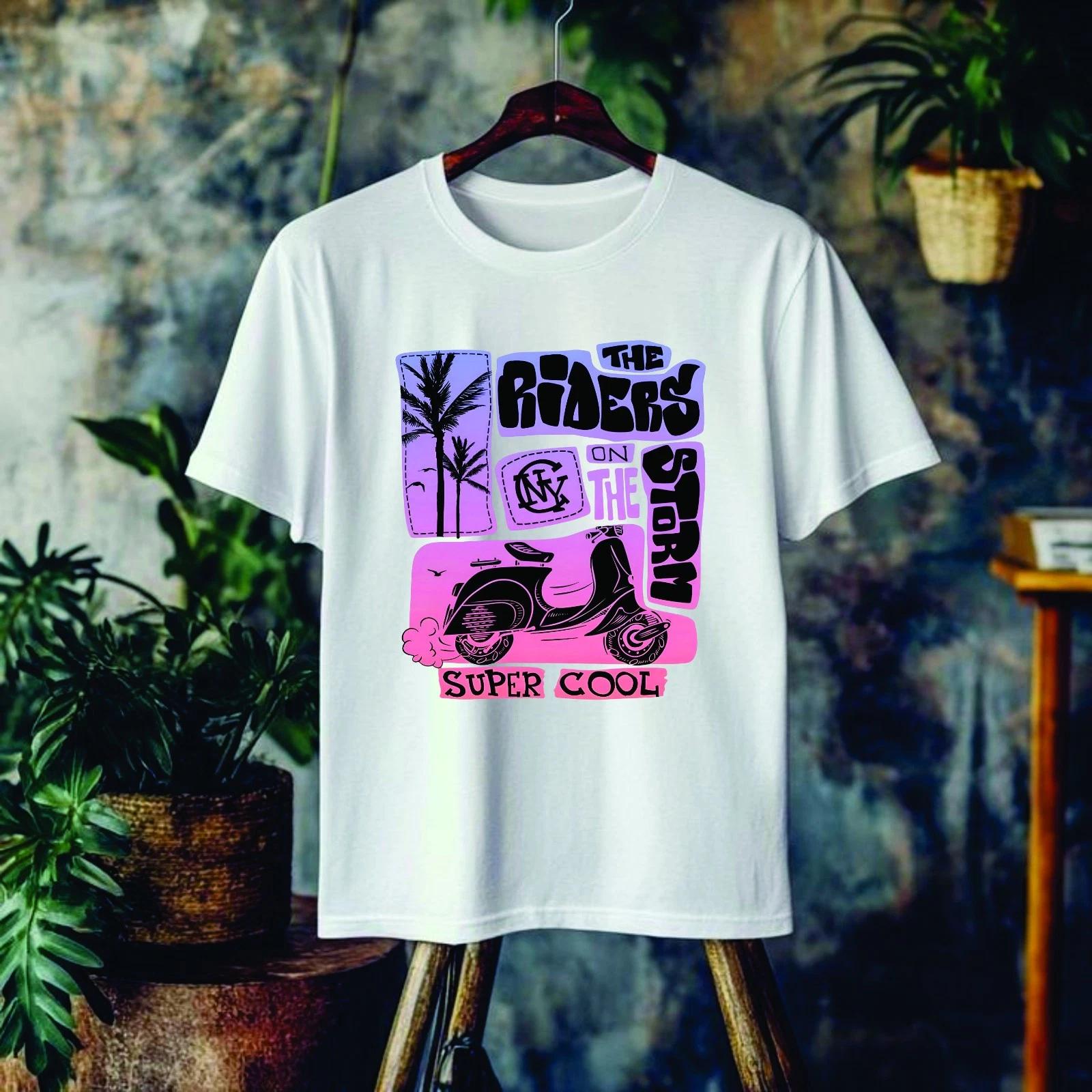 Scooter the Riders on the Storm Gift Motorbike Men s 100% Cotton Gift T-Shirt 2XL